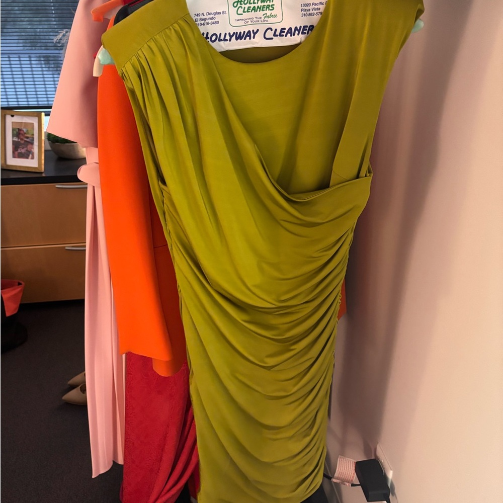 Elegant Green Draped Dress